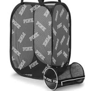 PINK laundry basket and garment wash bag